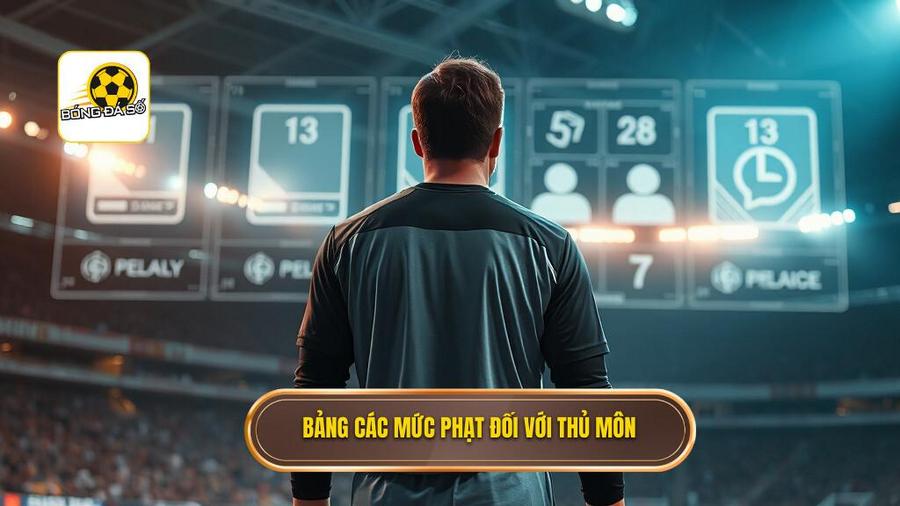 Bảng các mức phạt đối với thủ môn