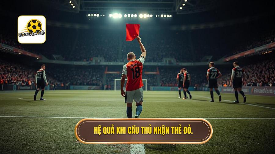 Hệ quả khi cầu thủ nhận thẻ đỏ.